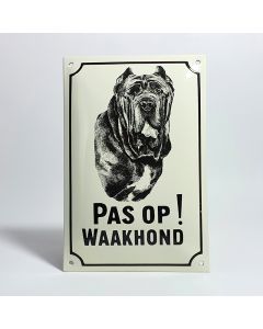 Emaille waakhond bord Mastino