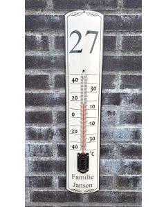 Thermometer eigen tekst groot