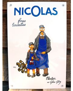 Emaille bord Nicolas Netar et Glou-Glou