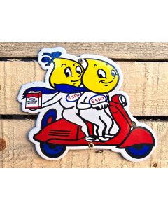 Esso Vespa schildje emaille