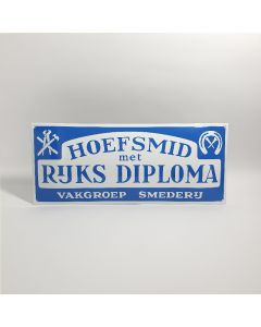 Hoefsmid met Rijks Diploma60x25 cm