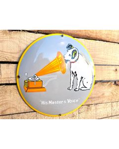 His Master's Voice – A Timeless Icon of Sound and Loyalty Emaille bord