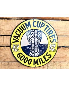 Vacuum cup tires emaille bord vintage