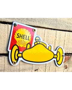 Shell formula 1 race driver emaille bord
