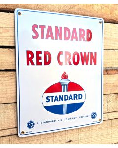 Standard Red Crown oil company emaille bord vlak