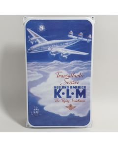 Emaille reclamebord KLM transatlantic