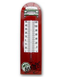 MG service thermometer emaille rood