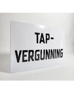 Tapvergunning metalen bord