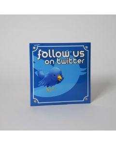 Follow us on Twitter emaille