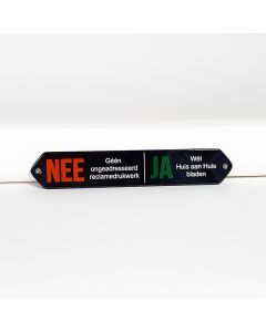 NEE/JA Brievenbus bordje in kleur