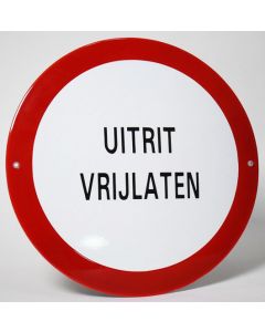 Veiligheids bord Uitrit Vrijlaten