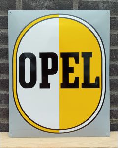 Opel emaille wit/geel