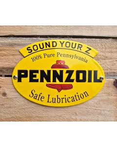 Pennzoil Sound your Z emaille bord