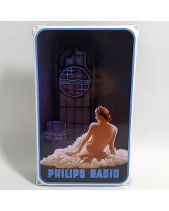 Emaille reclamebord Philips Vrouw