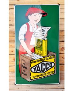 Emaille reclamebord Yacco Huile