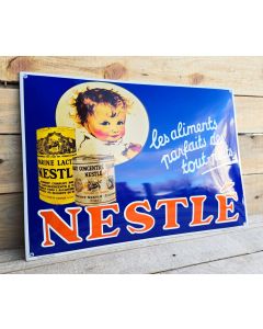 Emaille reclamebord Nestlé les aliments parfaits des tout-petits