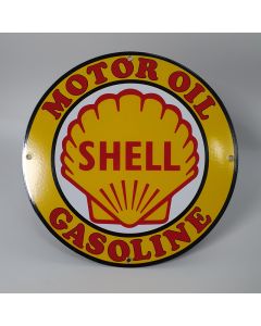 Shell vlak emaille bord