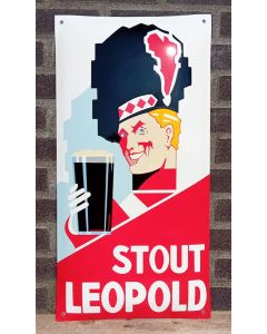 Stout Leopold emaille bier bord