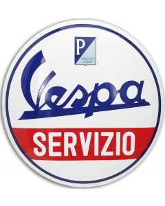 Vespa Servizio groot emaille