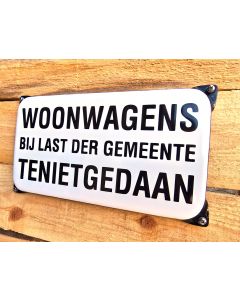 Woonwagens bij last der gemeente tenietgedaan