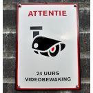 Attentie - 24 uurs videobewaking