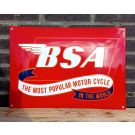 BSA motor cycles rood