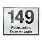 Huisnummer met naam Bloomingdale modern