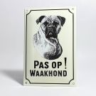 Emaille waakhond bord Boxer