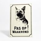 Emaille waakhond bord Herdershond