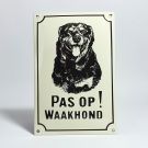 Emaille waakhond bord Rottweiler