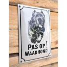 Emaille waakhond bord Mastino