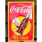 Emaille reclamebord Coca Cola