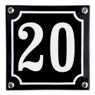 Huisnummer gebold Zwart/Wit - 20