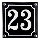 Huisnummer gebold Zwart/Wit - 23