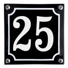 Huisnummer gebold Zwart/Wit - 25