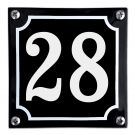 Huisnummer gebold Zwart/Wit - 28