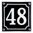 Huisnummer gebold Zwart/Wit - 48