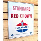 Standard Red Crown oil company emaille bord vlak