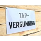 Tapvergunning metalen bord