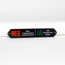 NEE/JA Brievenbus bordje in kleur