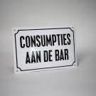 Horeca bord Consumpties aan de bar