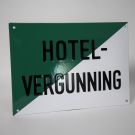 Horeca bord Hotel Vergunning