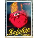 emaille bord Relsky Vodka 1e Kumel