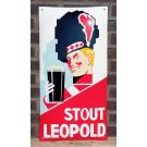 Stout Leopold emaille bier bord