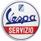 Vespa Servizio groot emaille