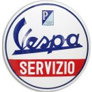 Vespa Servizio groot emaille