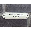 Naamplaatje Voeten vegen A.U.B.