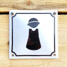 Emaille toiletbord Dames