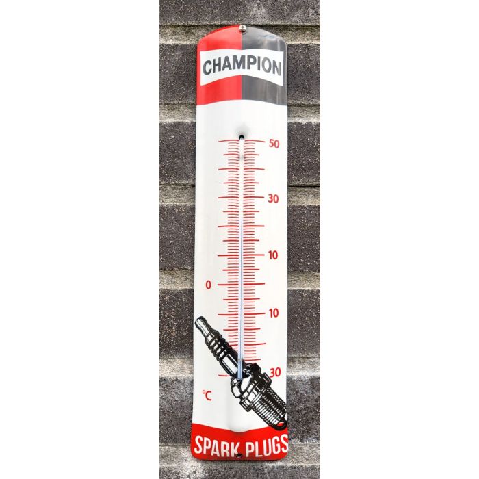 Emaille thermometer Champion spark plugs