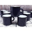 12 kobalt blauwe emaille mokken ZWARE KWALITEIT